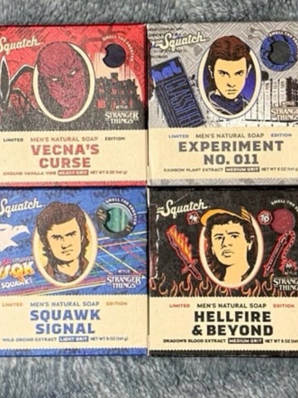 Bundle 4 New Dr. Squatch Stranger Things Soap Bars